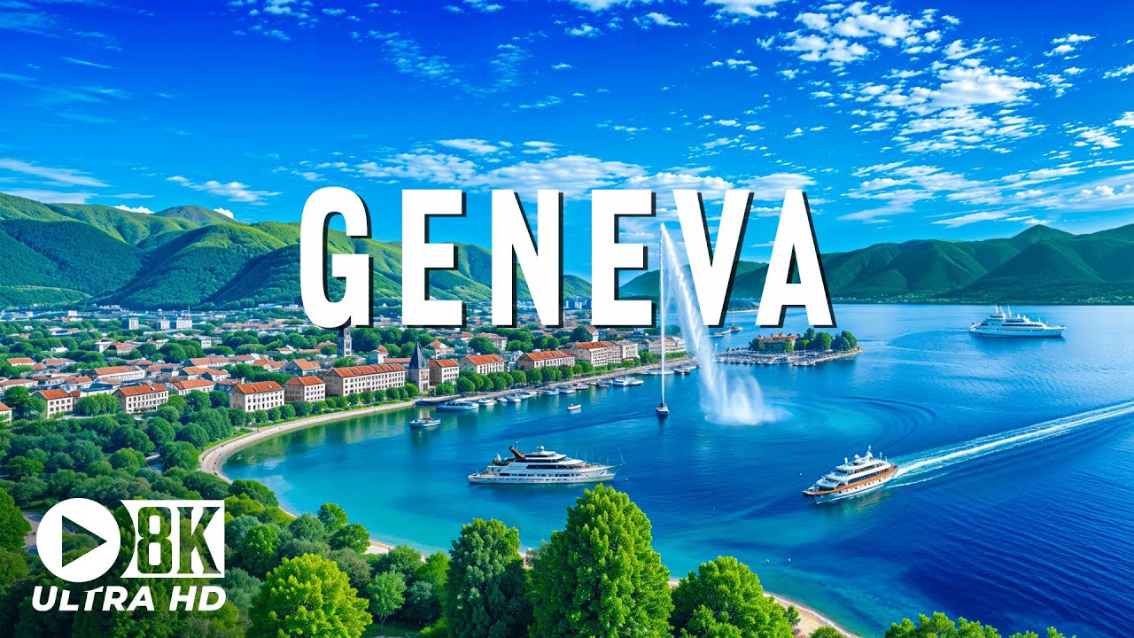 Geneva 8K UHD – Admire The Swiss Jewel On Lake Léman With Relaxing Piano Music