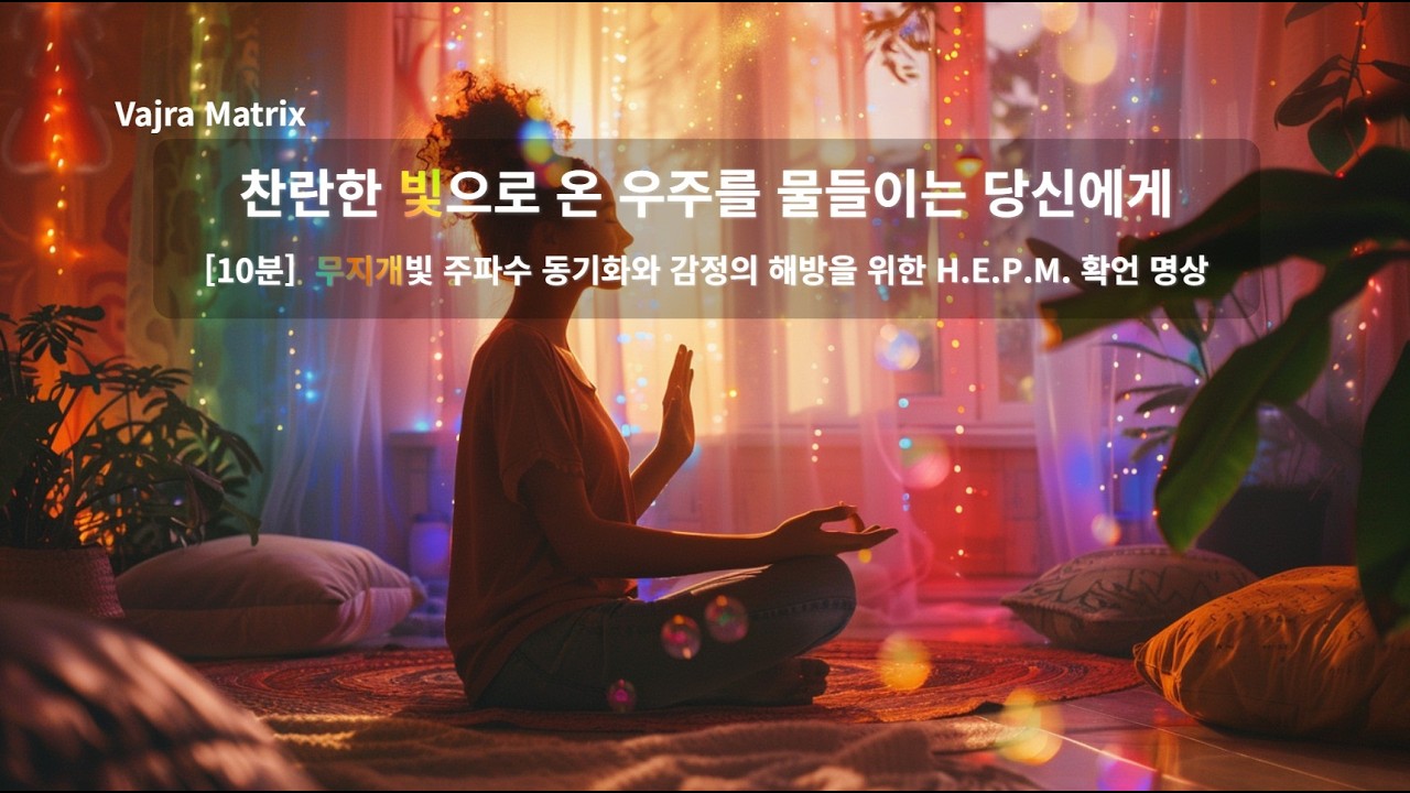 [ENFP 전용] 찬란한 빛으로 우주를 물들이는 당신에게. 10분 H.E.P.M. 확언 | 가능성의 폭발과 무지개빛 주파수 동기화