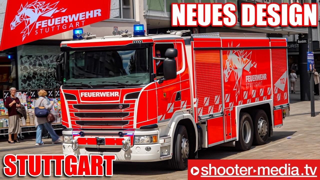 🚒 🆕  NEUES DESIGN & LOGO DER FEUERWEHR STUTTGART  🆕 🚒 |  Präsentation mit Einsatzfahrzeugen