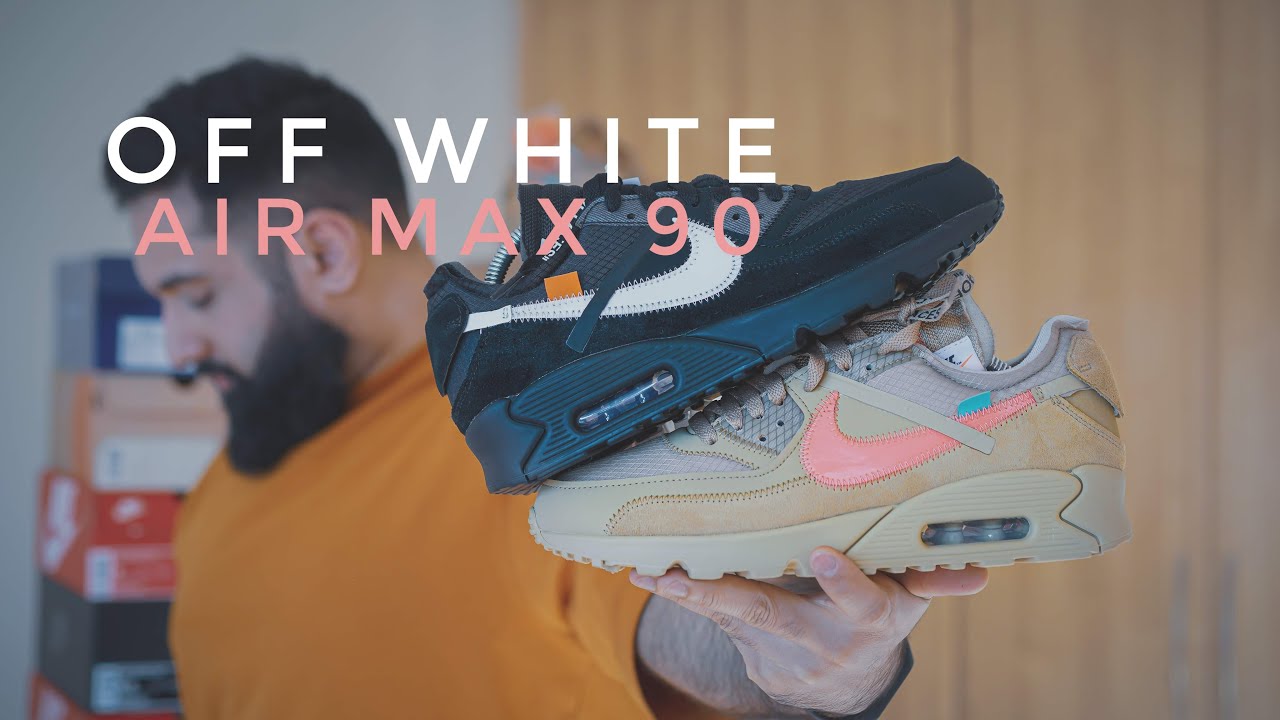 OFF WHITE AIR MAX 90 (DESERT ORE & BLACK) - On Foot & Review