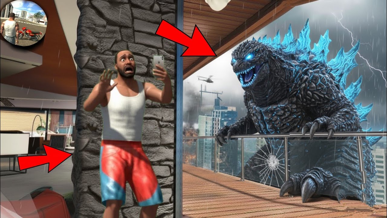 Godzilla Attacked Franklin’s House 2# in | Indian Bikes Driving 3D | 😨🔥 | Full Gameplay 