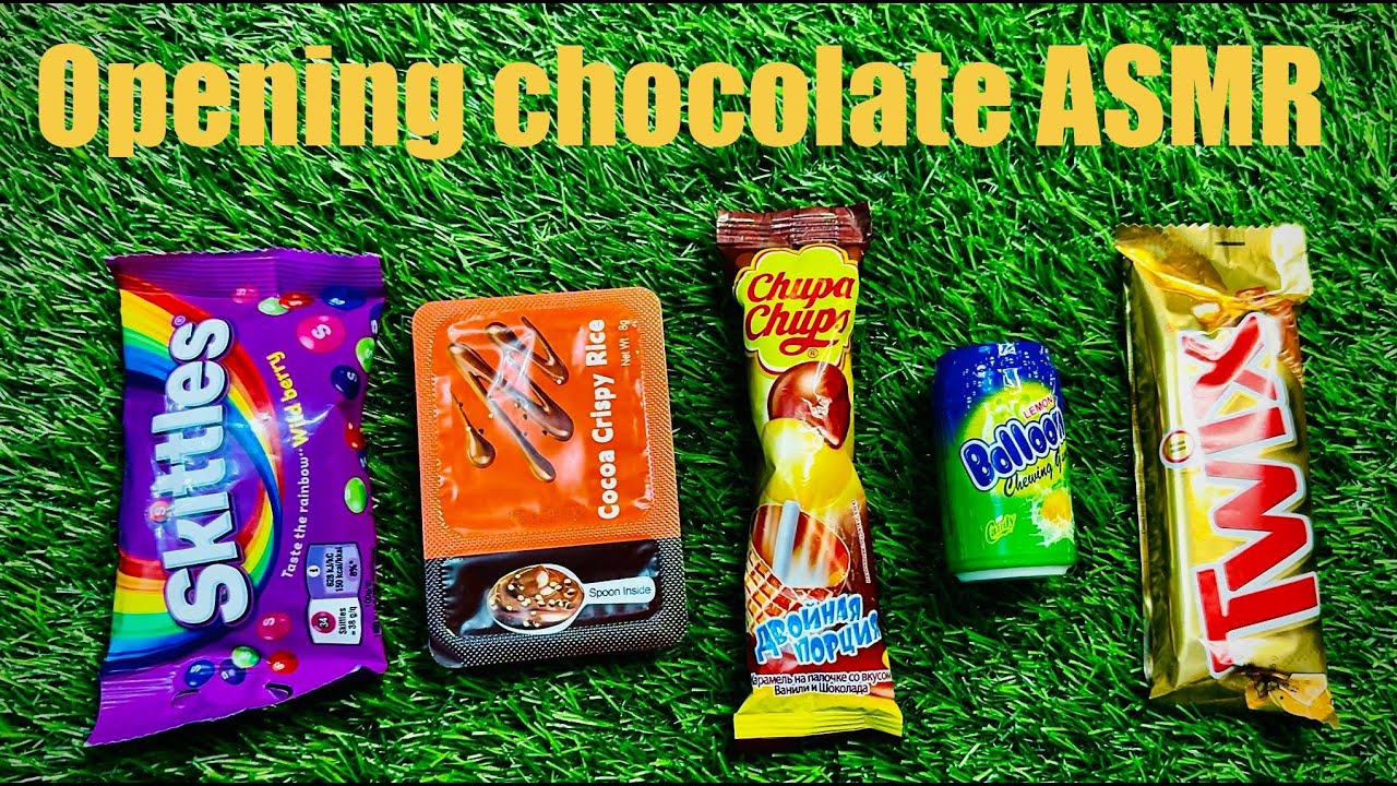 Satisfying ASMR Chocolate & Candy Sounds 🍫 | Twix, Skittles, Double Chupa Chups, Cocoa Crispy Rise