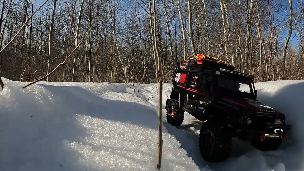 TRX4 DEFENDER WINTER TRAIL EXPLORATION#traxxas #rccrawler ☀️😎❄️