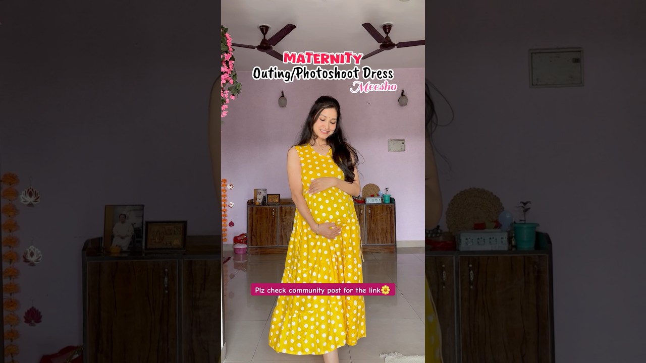 Pregnancy Dress| Photoshoot and outing dress| Maternity Photoshoot flared dress| Meesho Haul