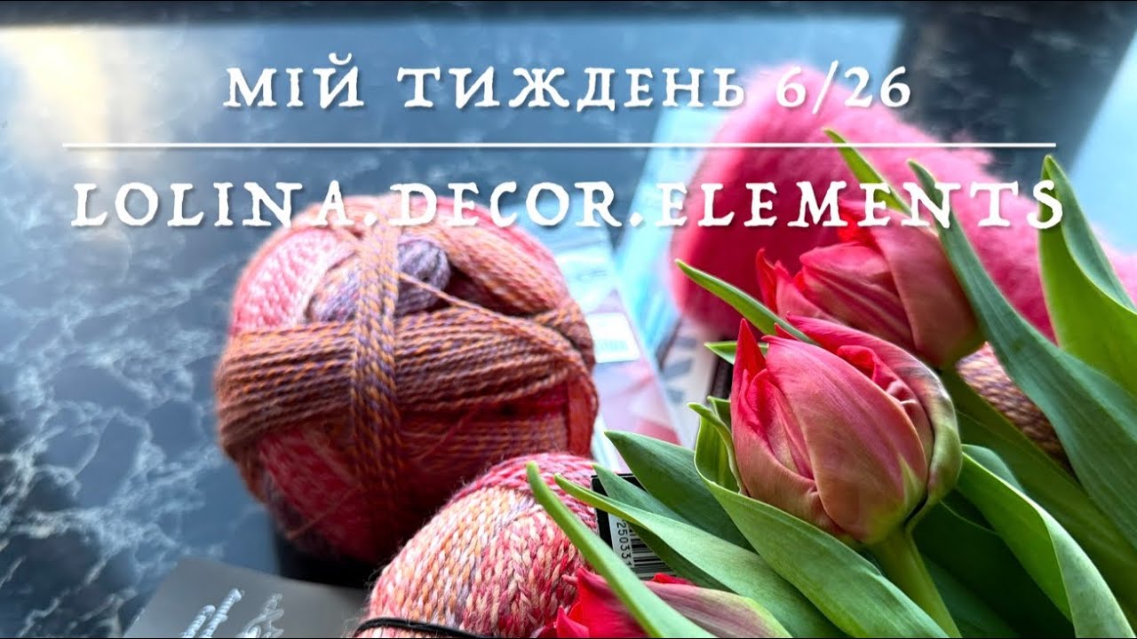6/26. Мій тиждень: новенький тюльпановий светр на спицях, нові спиці. План: завершити зимові проекти