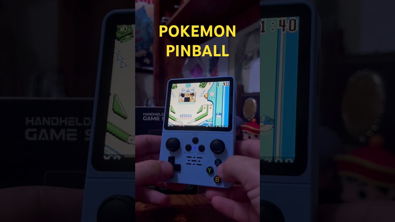 Pokemon Pinball Action on the R35S #Pokemon #Pinball #Gamer #voiceover #Handheld #New #Meowth #Fun