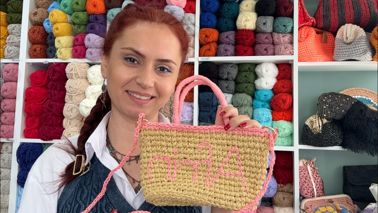 Bu yılın trendi olacak İsme özel örgü çocuk çantası tüm detayları ile 🌻🌻🌻