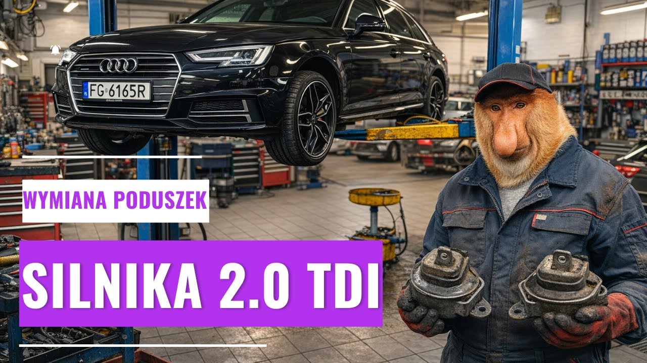 Audi A4/A5/Q5 B9 2.0 tdi - Wymiana poduszek silnika/Replacing engine mounts