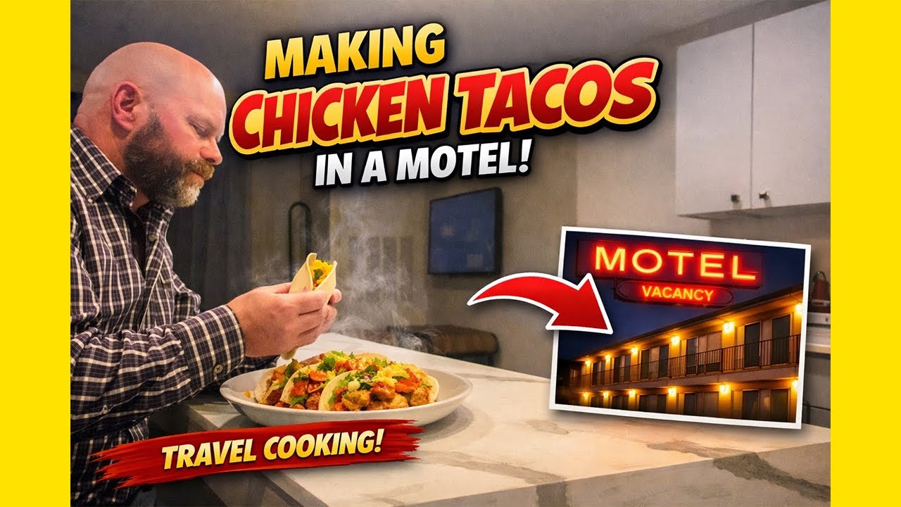 Making Chicken Tacos in a Motel | Real Travel Cooking | The Roaming Skillet