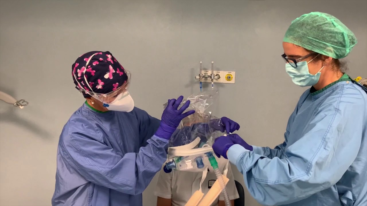 Ventilazione respiratoria: istruzioni CPAP con casco e generatore Venturi Easy-Vent
