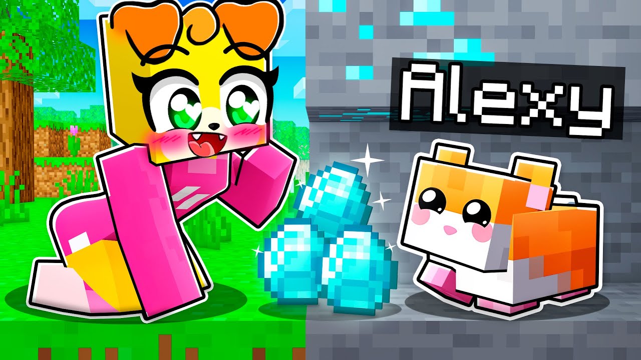 Viviendo como un BEBE HAMSTER en Minecraft! 👶