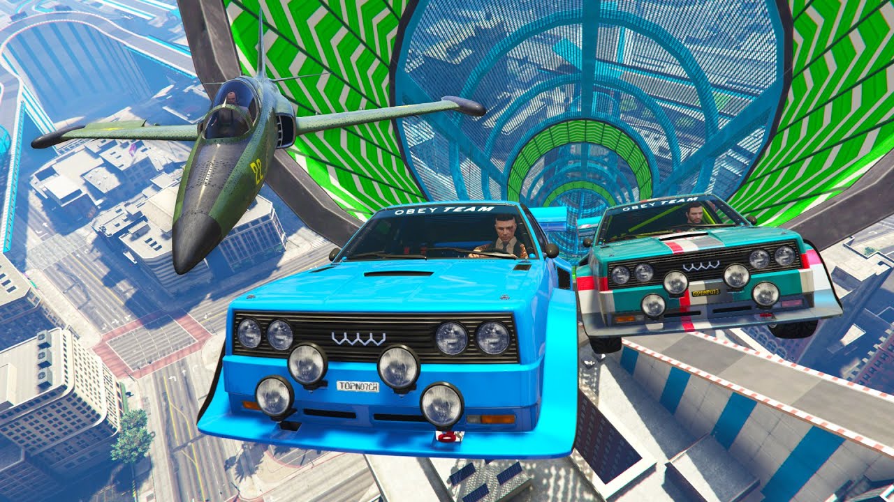 GTA 5 Online - ULTIMATE GTA 5 CUNNING STUNTS RACES!! (GTA 5 DLC Gameplay)