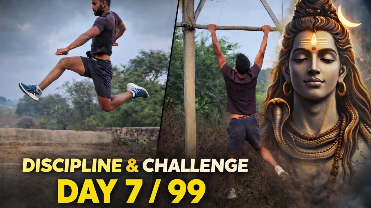 Day 7 / 99 🔥 Back & Biceps Destroyed | Running, Reverse Pull & Handstand Grind