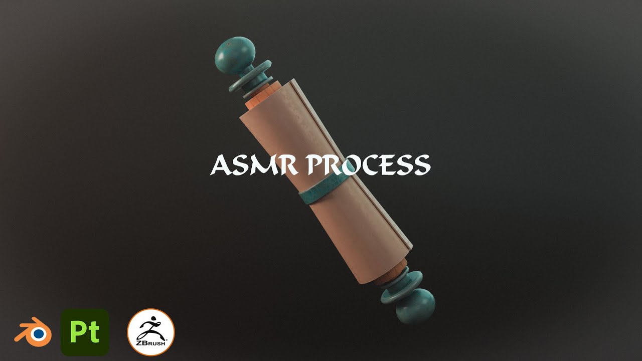 ASMR Stylized 3D Art: Creating a Magic Scroll