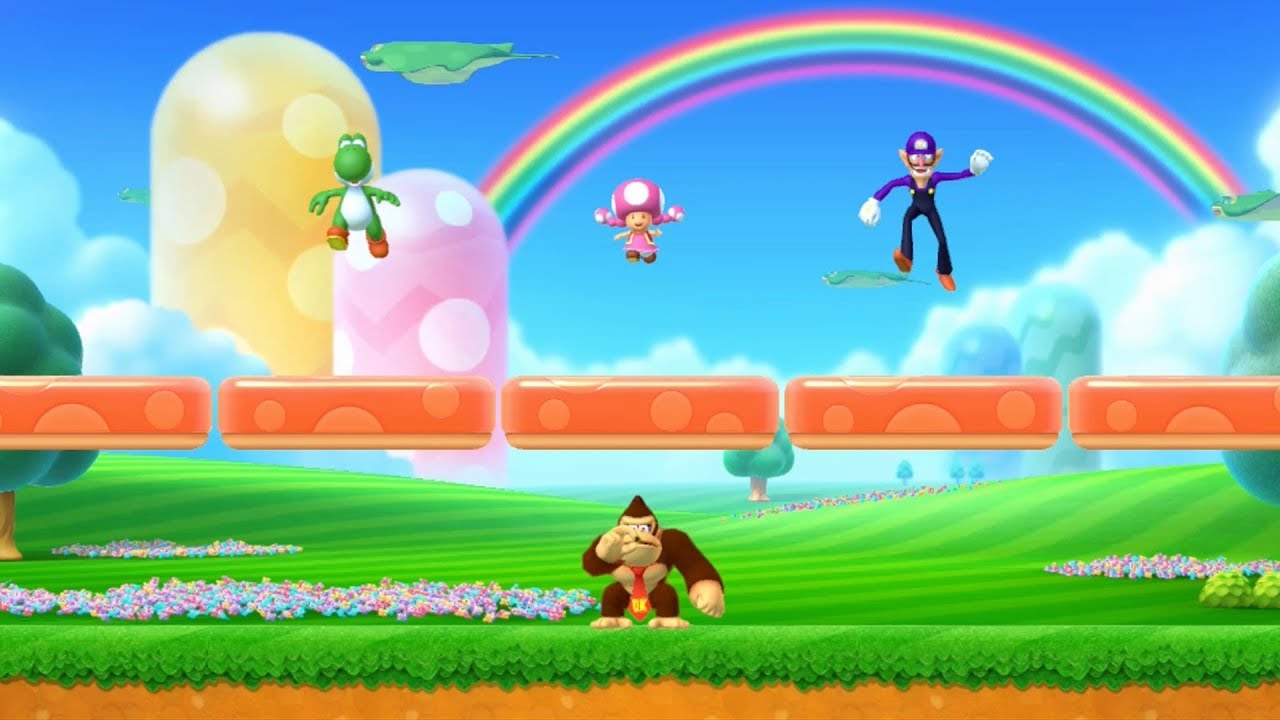Mario Party 10 Mario Party #55 Yoshi vs Toadette vs Waluigi vs Donkey Kong Airship Central Master