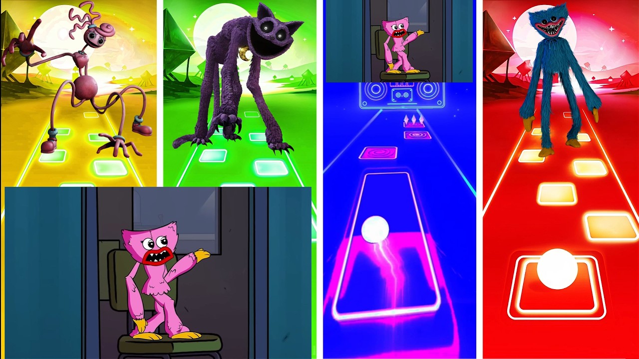Mommy Long Legs vs CatNap vs Kissy Missy vs Huggy Wuggy - Tiles Hop Poppy Play Time 5