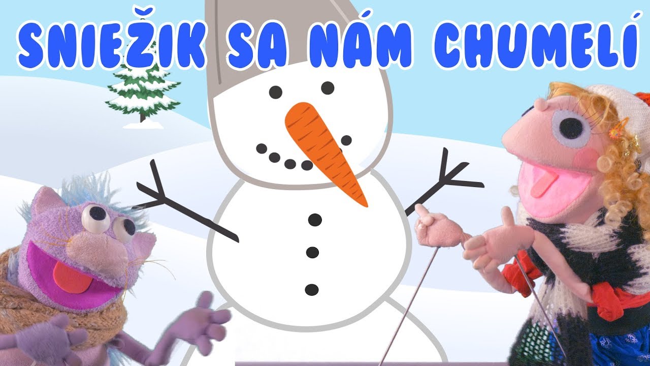 Sniežik sa nám chumelí  - pesnička pre deti a rozprávková zasnežená krajina | Hanička a Murko