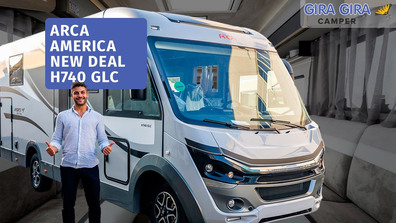 🚐 Camper Arca America New Deal H740 GLC: letto centrale saliscendi, doppio pavimento e autonomia top