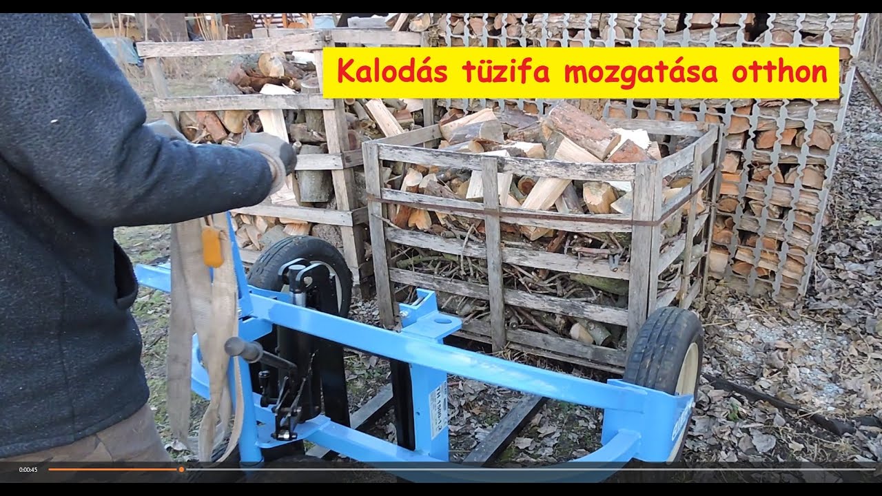 Kalodás tüzelő 🔥 mozgatása otthon. Jól terveztem, jól működik.