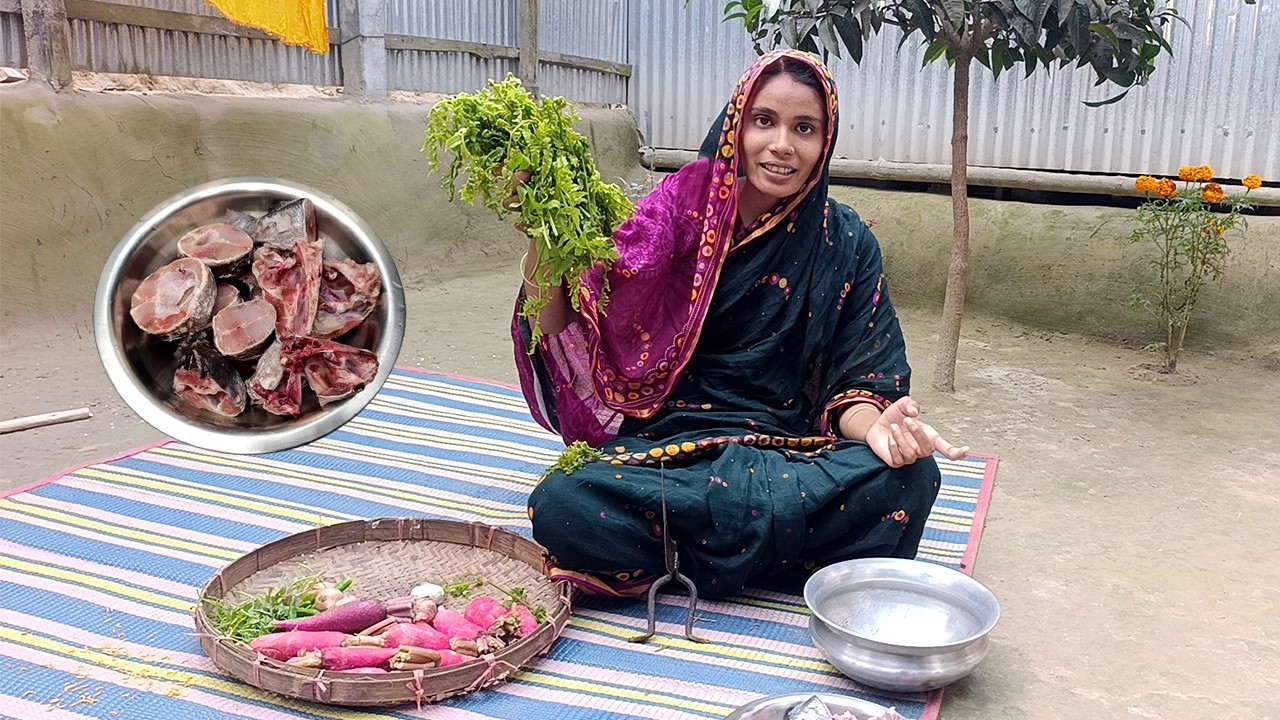 আজকে রান্না হবে গ্রামের ঐতিহ্যবাহী খাবার ঢেকিশাকের তরকারি সাথে রিটা মাছে রান্না । Fish Curry Recipe