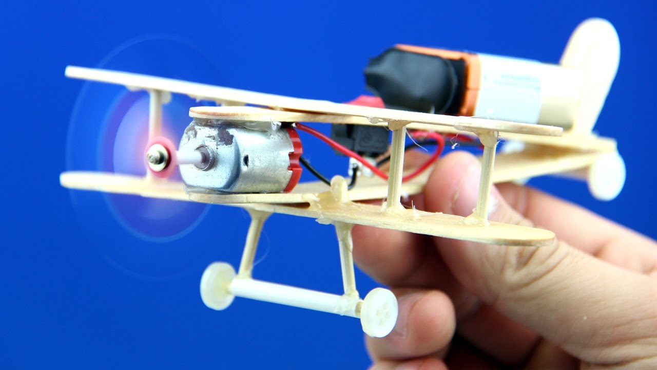 How to Make A DC Motor Plane - Wooden Plane DIY