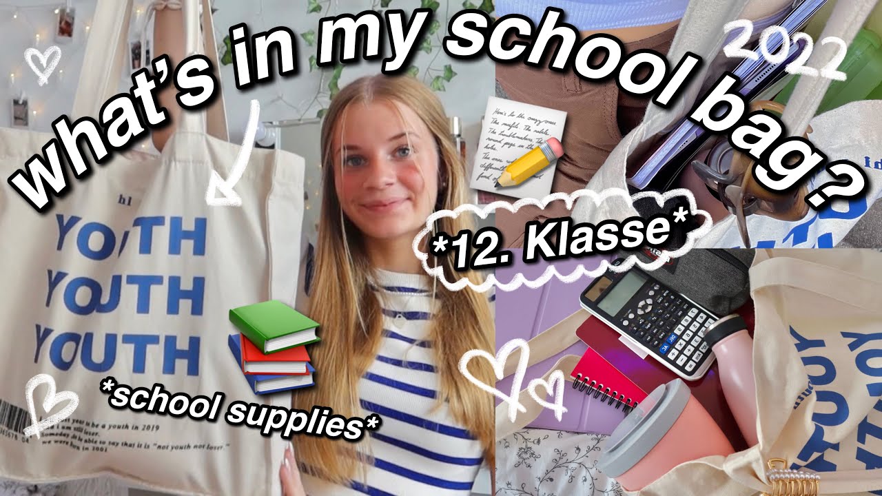 what’s in my school bag?✏️12. Klasse📚BACK TO SCHOOL💞 | kathie