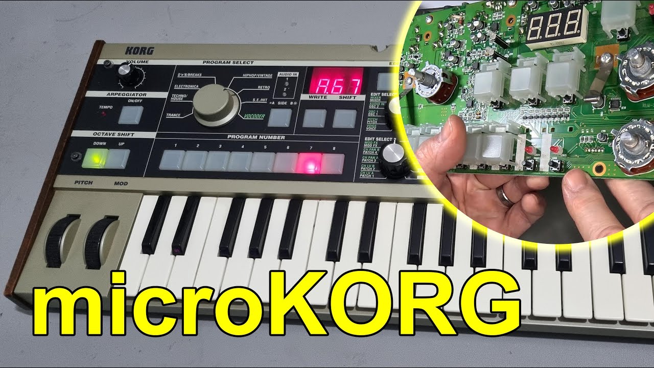 Ремонт кнопок синтезатора Korg MicroKORG / вокодера