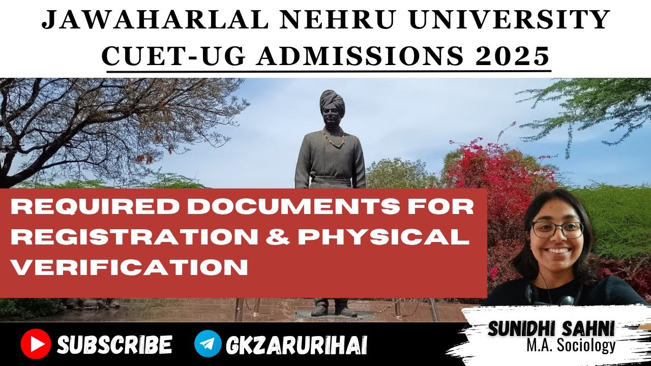 JNU Document Verification 2025 | UG Admission | SUNIDHI SAHNI #jnuadmission #cuetug