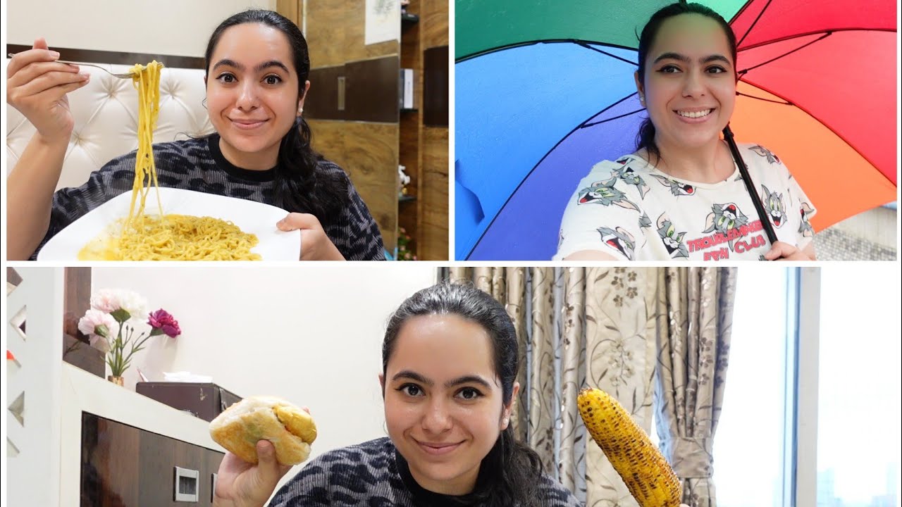 EATING MONSOON FOOD FOR 24HOURS 🌈🌽🌧️🍔 |SONU ANADKAT |