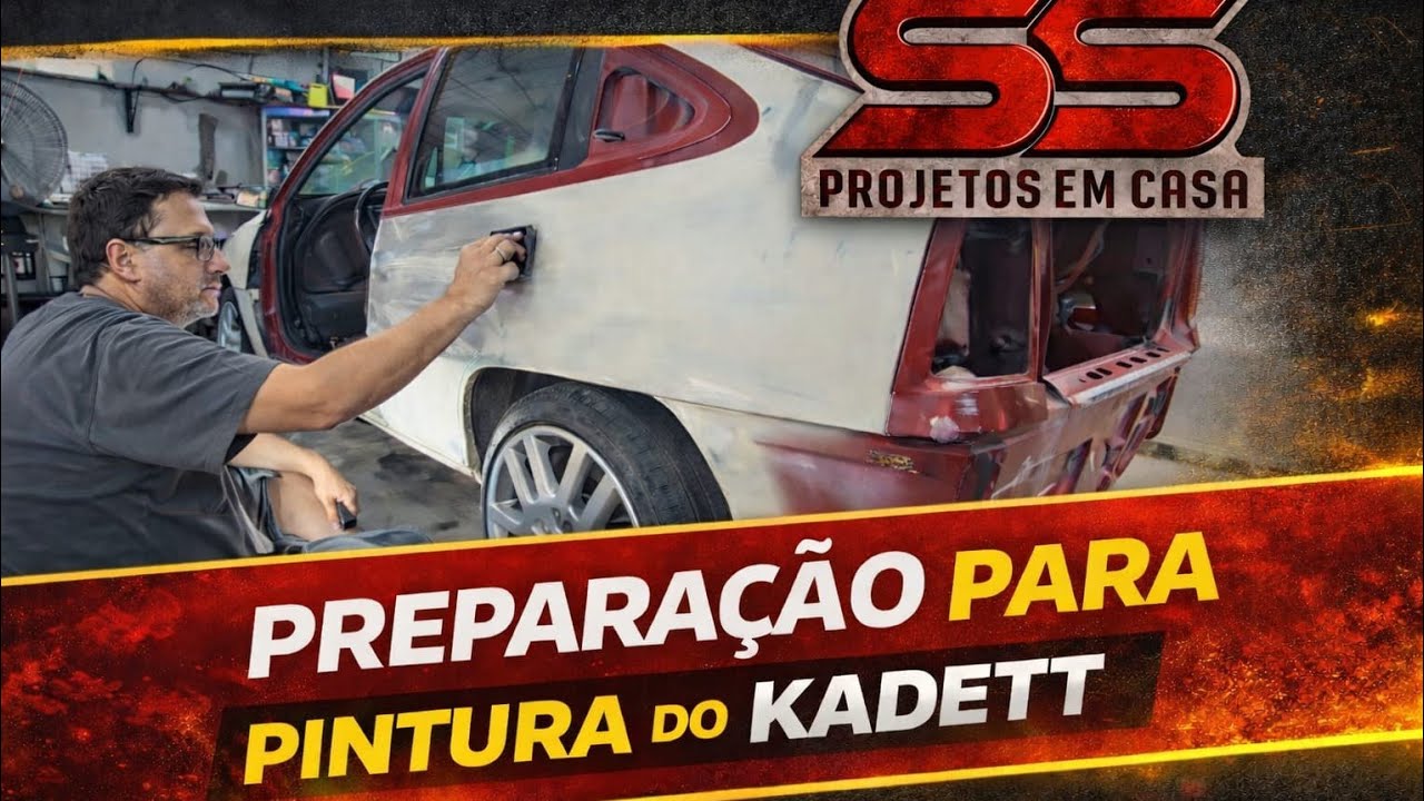 Preparação pra pintura do kadett,  tive que usar primer epoxi PPG