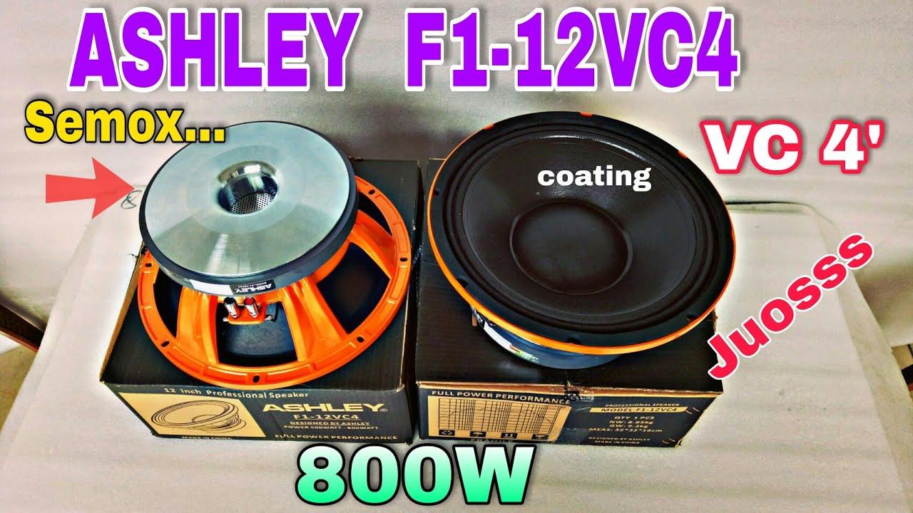 INI 12 INCI SEMOX !! ASHLEY F1-12VC4 WATT BESAR 800W COIL 4 INCI ~ MANTAPPP