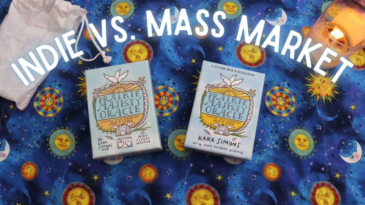 Indie vs Mass Market - a side by side comparison of the Prairie Majesty Oracle by Kara Simons