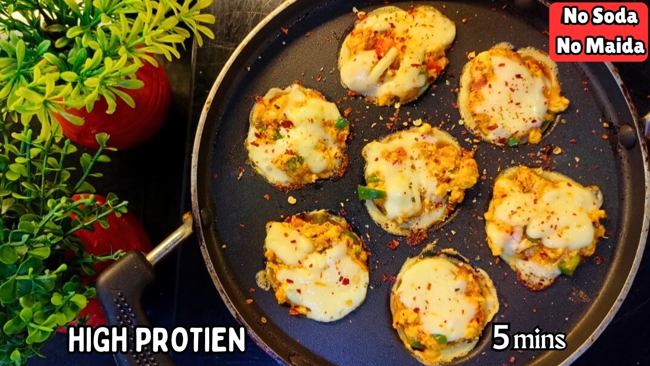 5 Minutes High Protein Pizza Bites | Healthy Kids Lunchbox Ideas | Tiffin Recipes | Breakfast Recipe