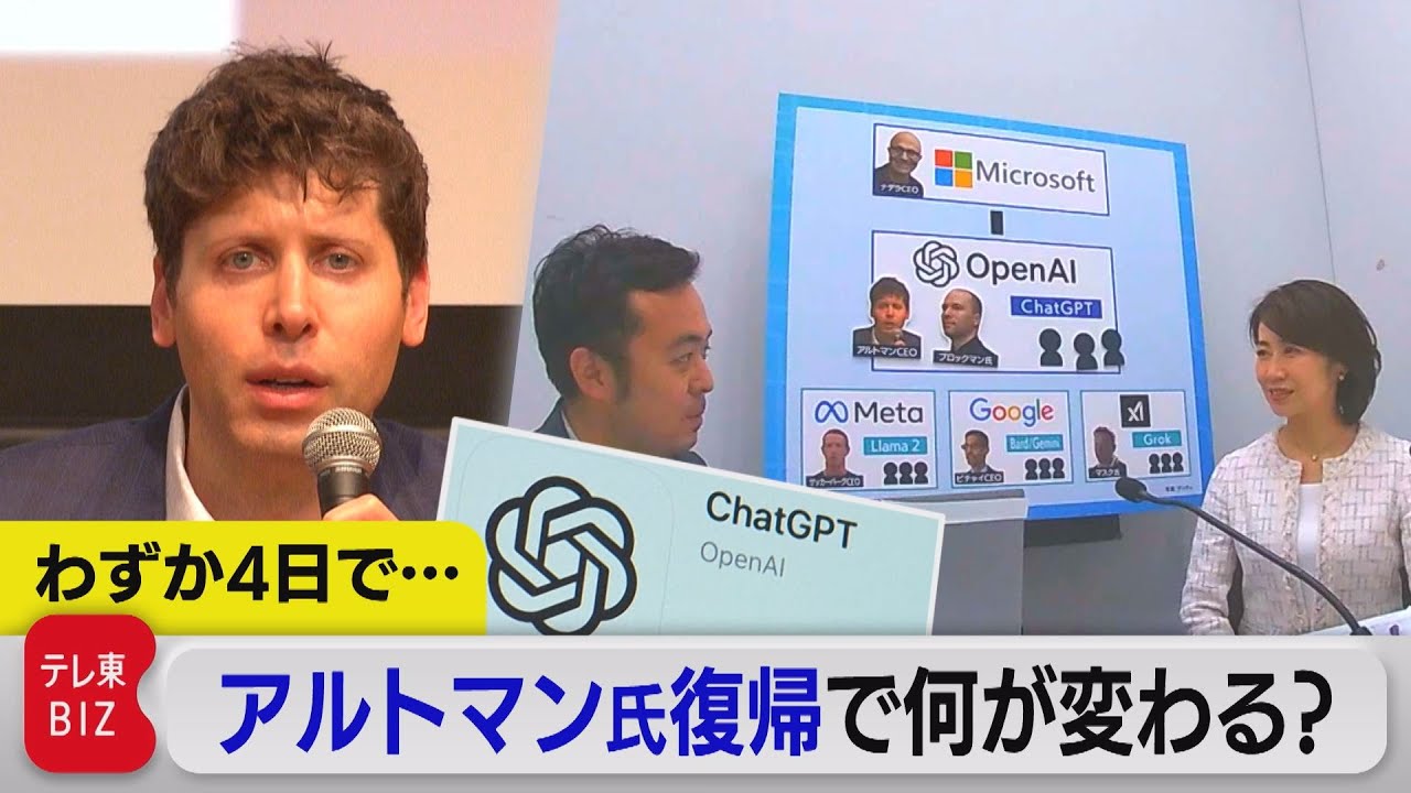 “揺れた”オープンAIの今後　信頼は回復できるのか？