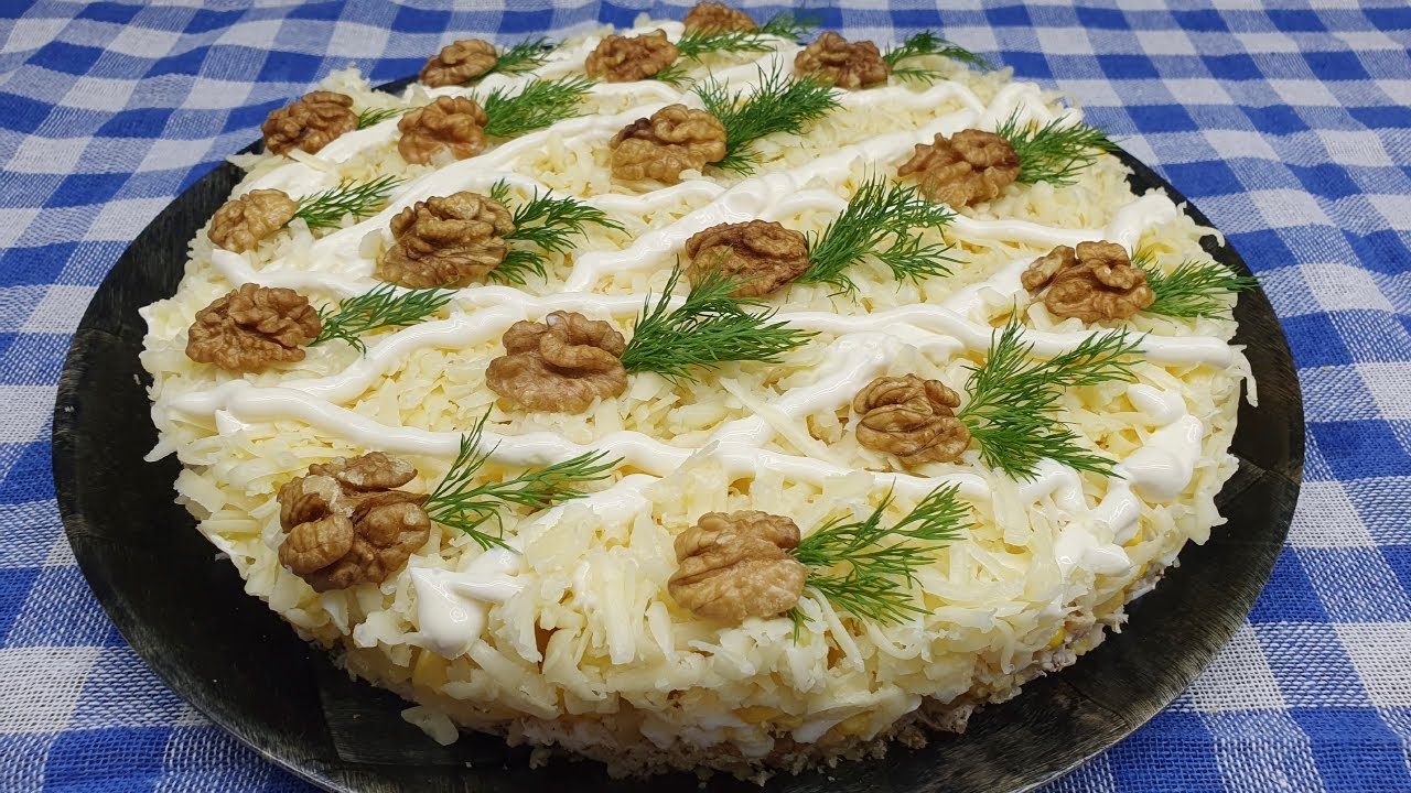 Cəmi 5 dəqiqəyə hazırlaya biləcəyiniz ananas salatı || ananas salati