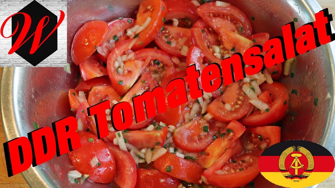 DDR Tomatensalat einfach, schnell und lecker // 4K Video //