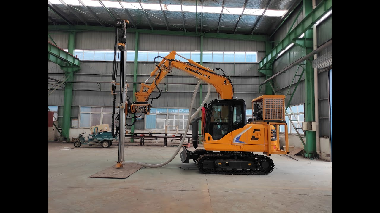 Tunnel drilling rig equipped with 360° slewing drive without blind spots