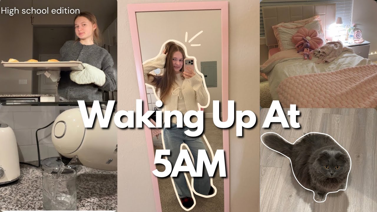 Waking Up at 5AM | High School Morning Routine ☀️