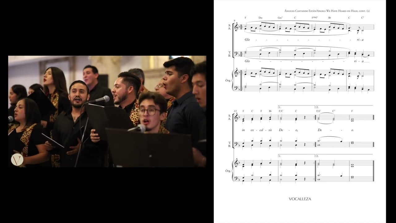 Ángeles Cantando Están / Angels We Have Heard On High - Spanish/Español + Partitura