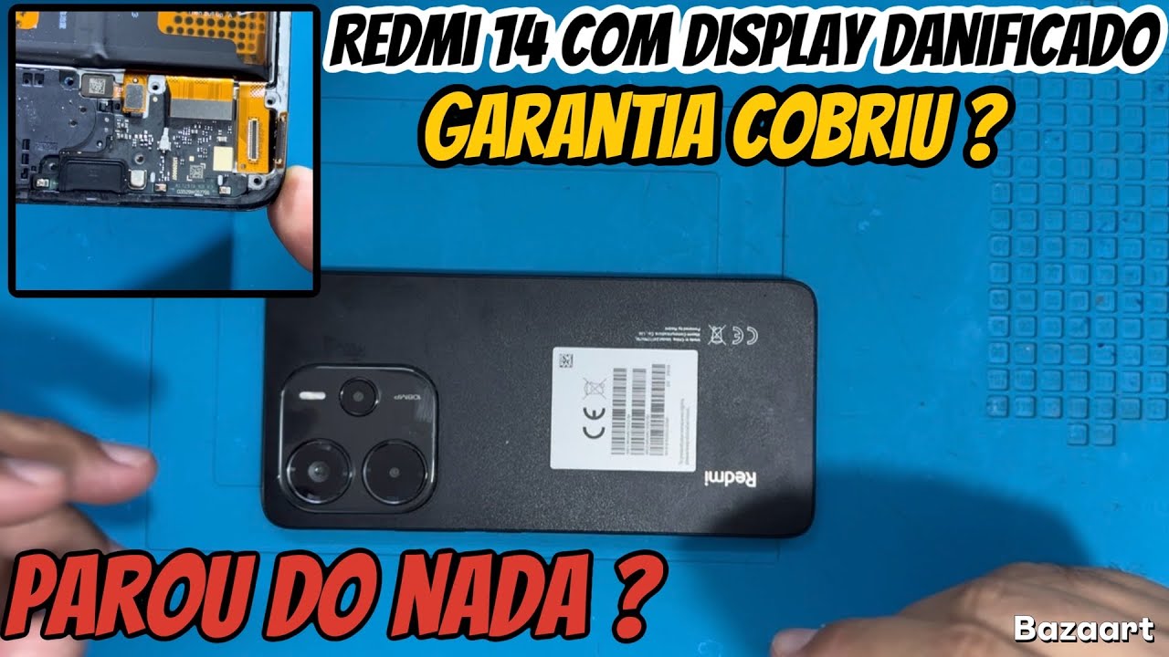 Xiaomi Redmi note 14 4G com display cheio de listras | análise + orçamento | Garantia se lojista 