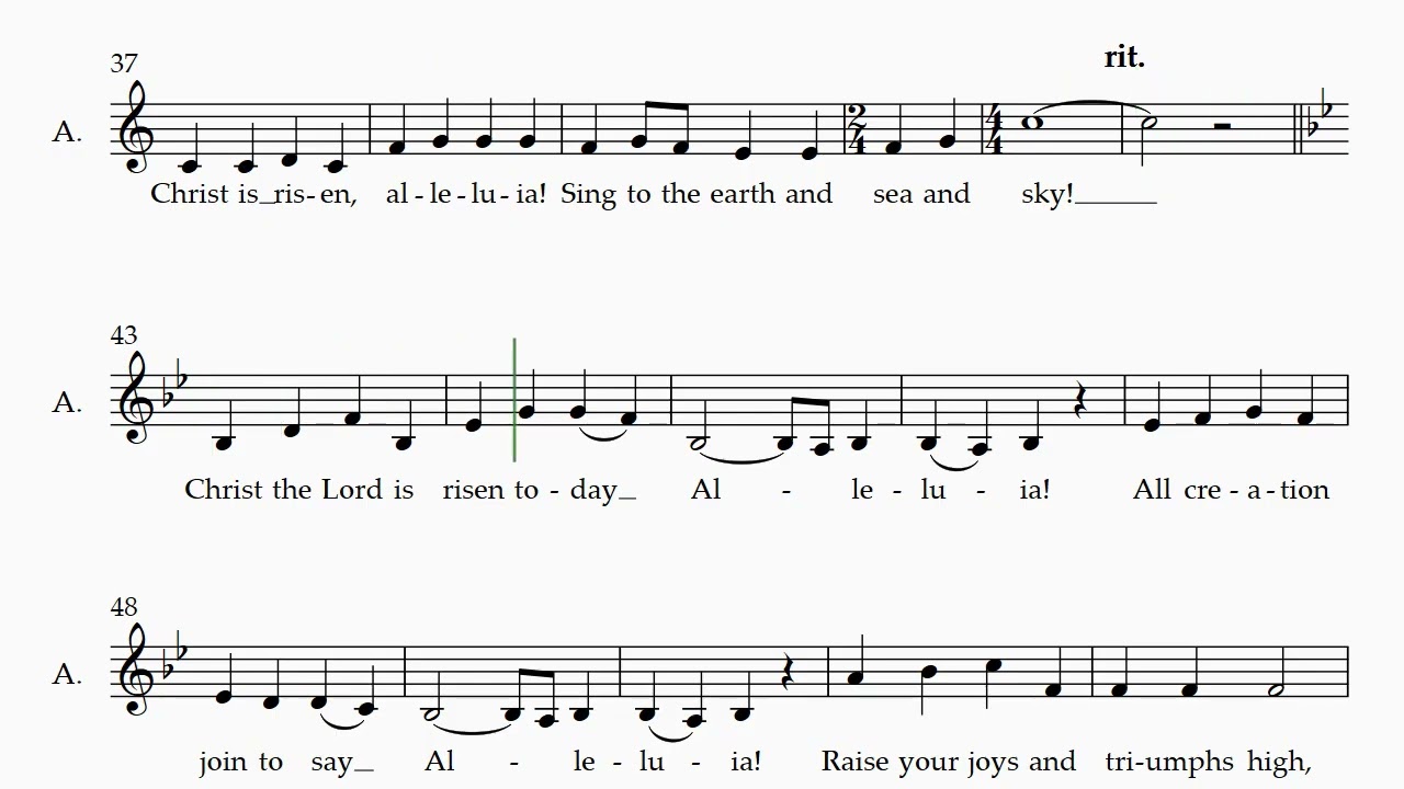 Christ is Risen, Alleluia! Althouse ALTO