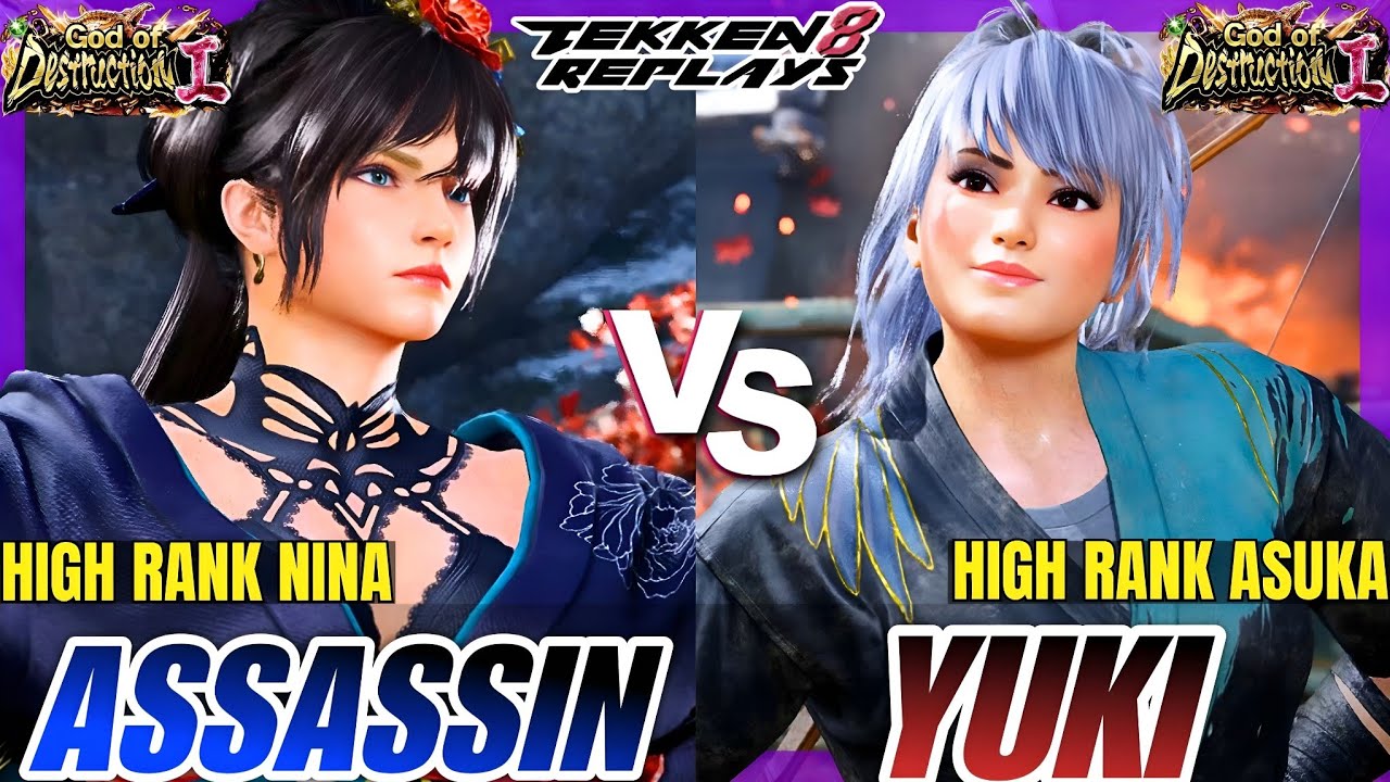 Tekken 8 - Nina Assassin (Nina) vs Yuki (Asuka) - High Level Ranked Match Replay