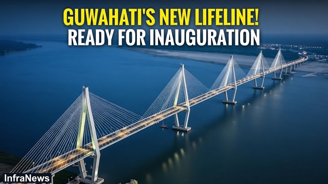 Guwahati's Biggest Gift! 🌉 Brahmaputra Bridge Ready | Inauguration on Feb 14 | InfraNews