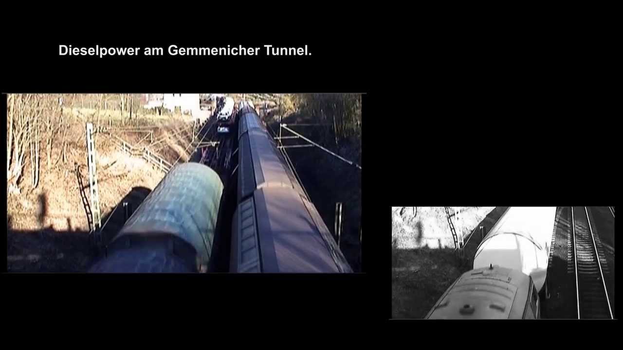 Dieselpower am Gemmenicher Tunnel im Februar 2008.