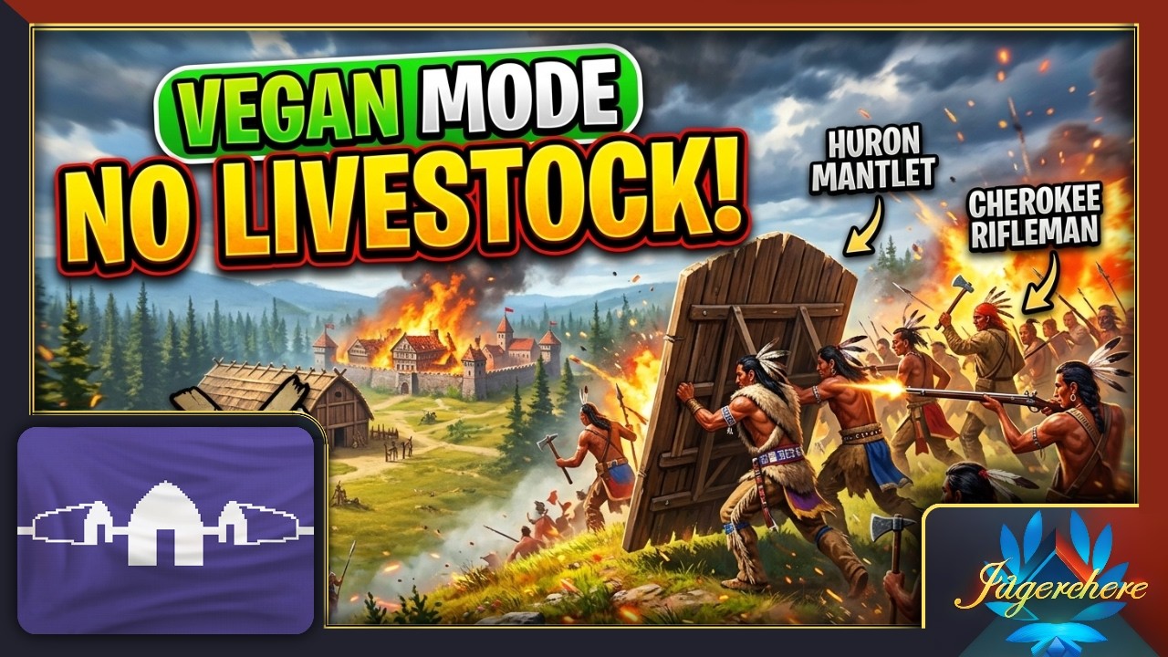 The No Livestock Challenge With Natives! (Huron Mantlets + Cherokee Riflemen)