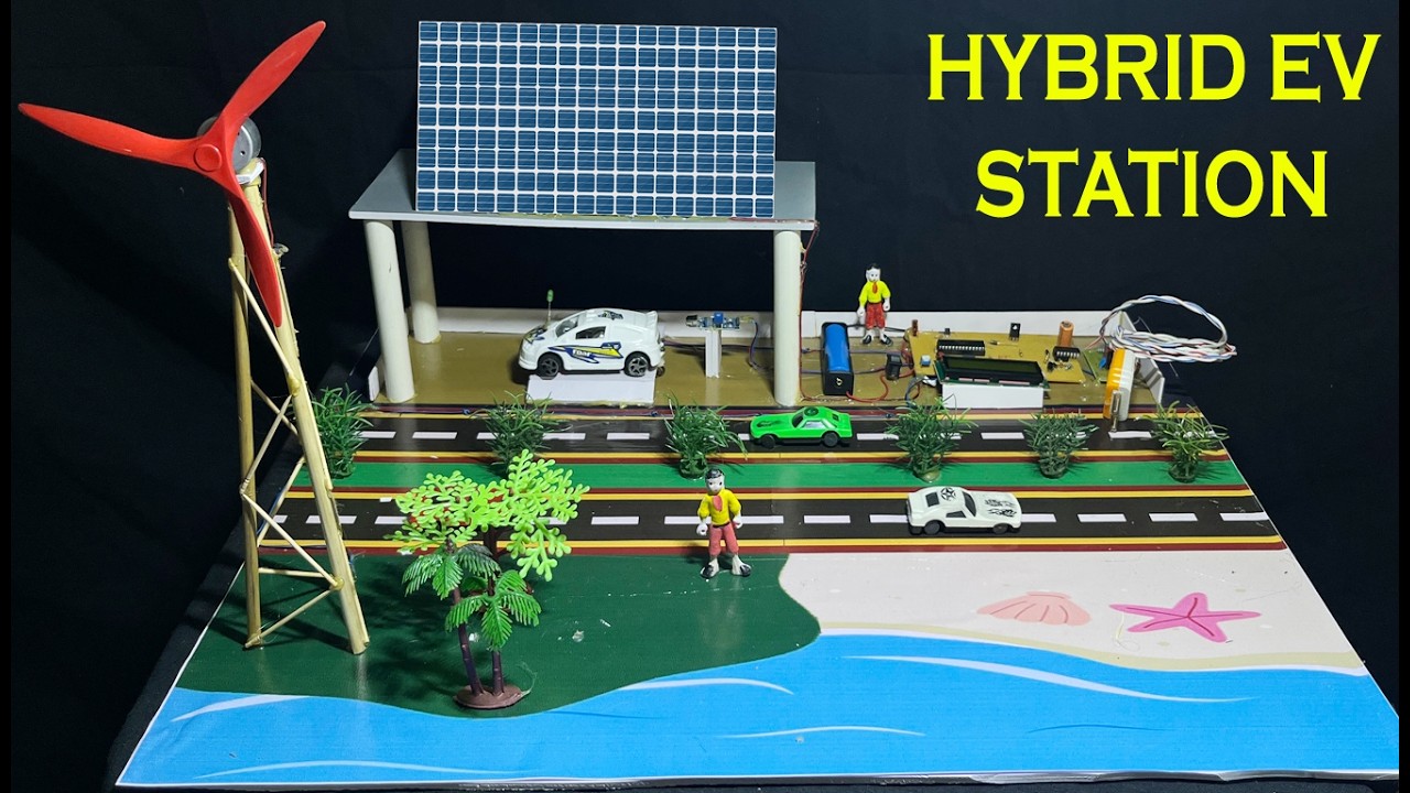 Hybrid EV Charging station using Arduino | Smart EV Charging Staion | Best electrical engg project