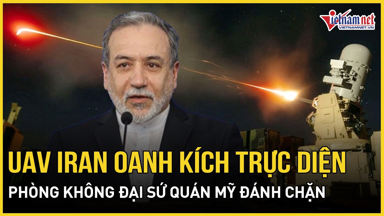 UAV Iran oanh kích trực diện, phòng không Đại sứ quán Mỹ bung mưa đạn đánh chặn, nổ rung chuyển Iraq