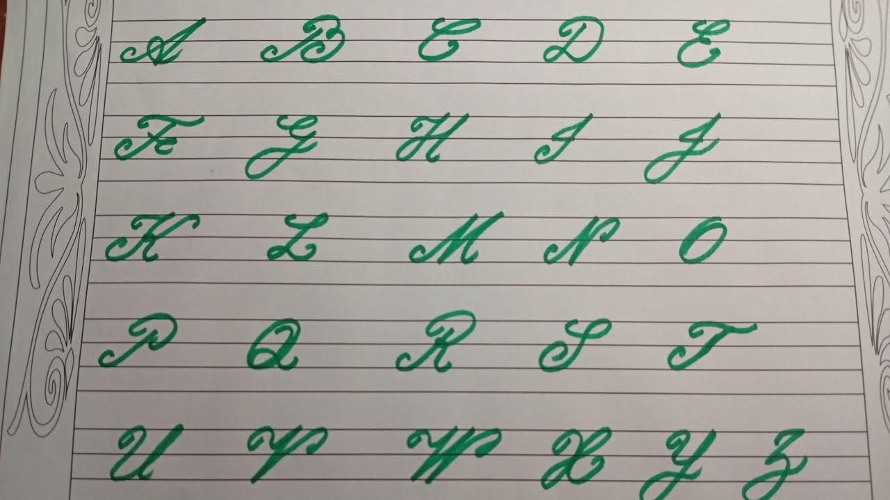 Script capital letters 