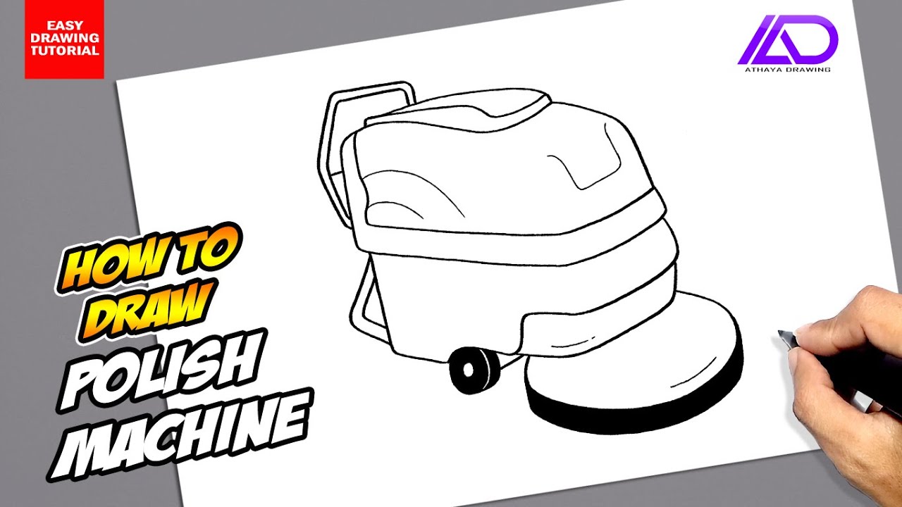 How to draw Floor Polish Machine