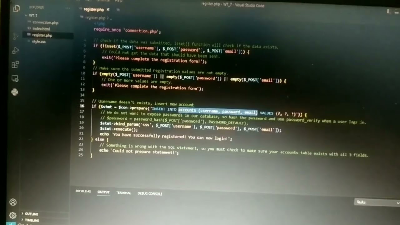 Database connectivity using php and MySQL without Xampp server